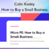 How to Buy a Small Business – Colin Keeley How to Buy a Small Business