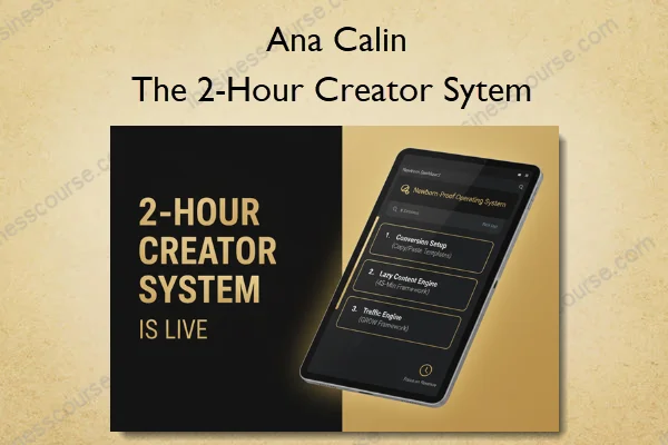 The 2-Hour Creator Sytem – Ana Calin The 2-Hour Creator Sytem – Ana Calin